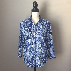 Ralph Lauren 3/4 length sleeve button down shirt